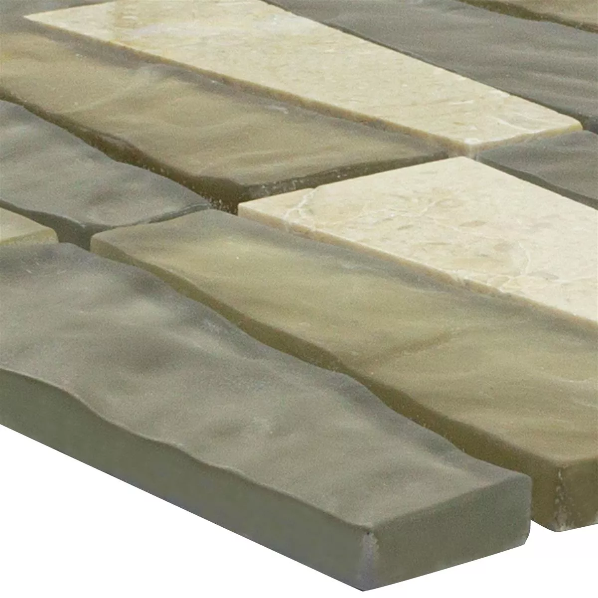 Glas Naturstein Mosaik Fliesen Marseille Beige Braun Mix  Glas Naturstein Mosaik Fliesen Marseille Beige Braun Mix