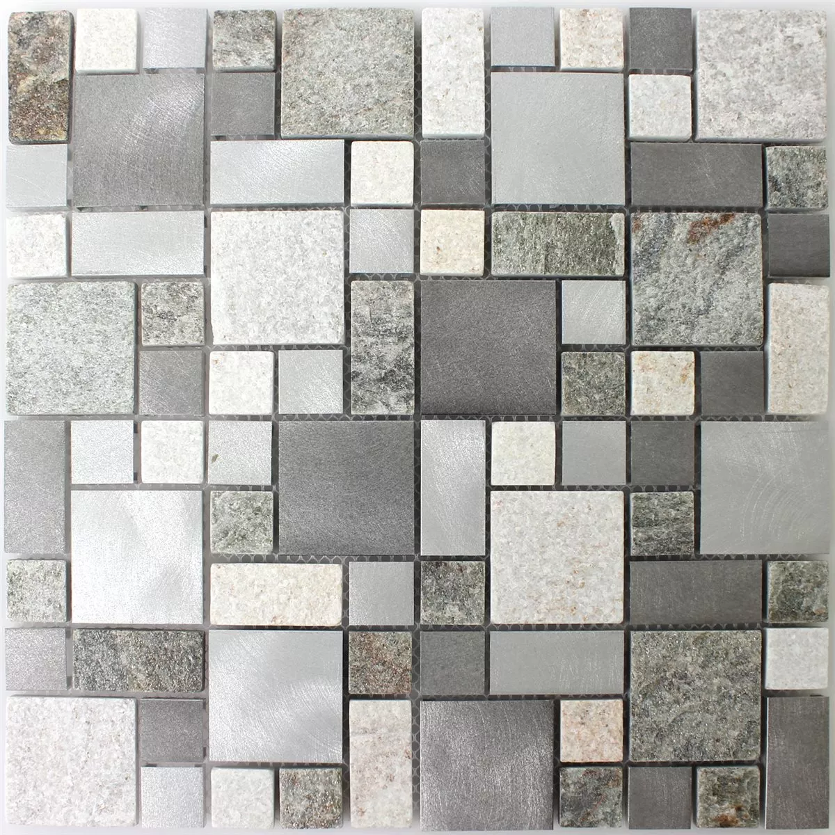 Mosaïque Quartzit Aluminium Metal Mix