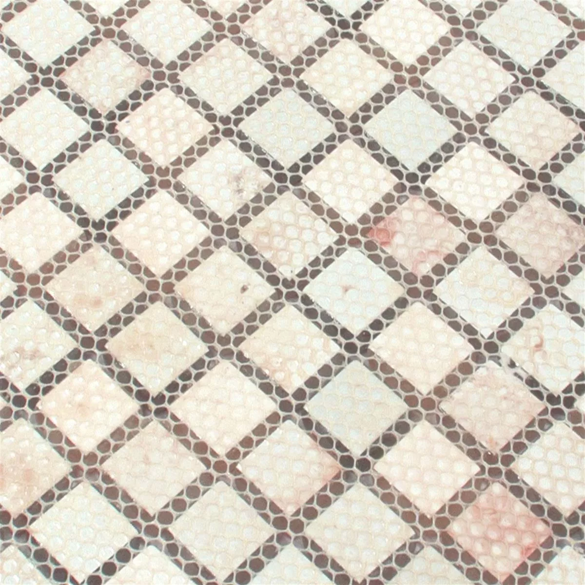 Glasmosaik Fliesen Ponterio Frosted Rot Mix