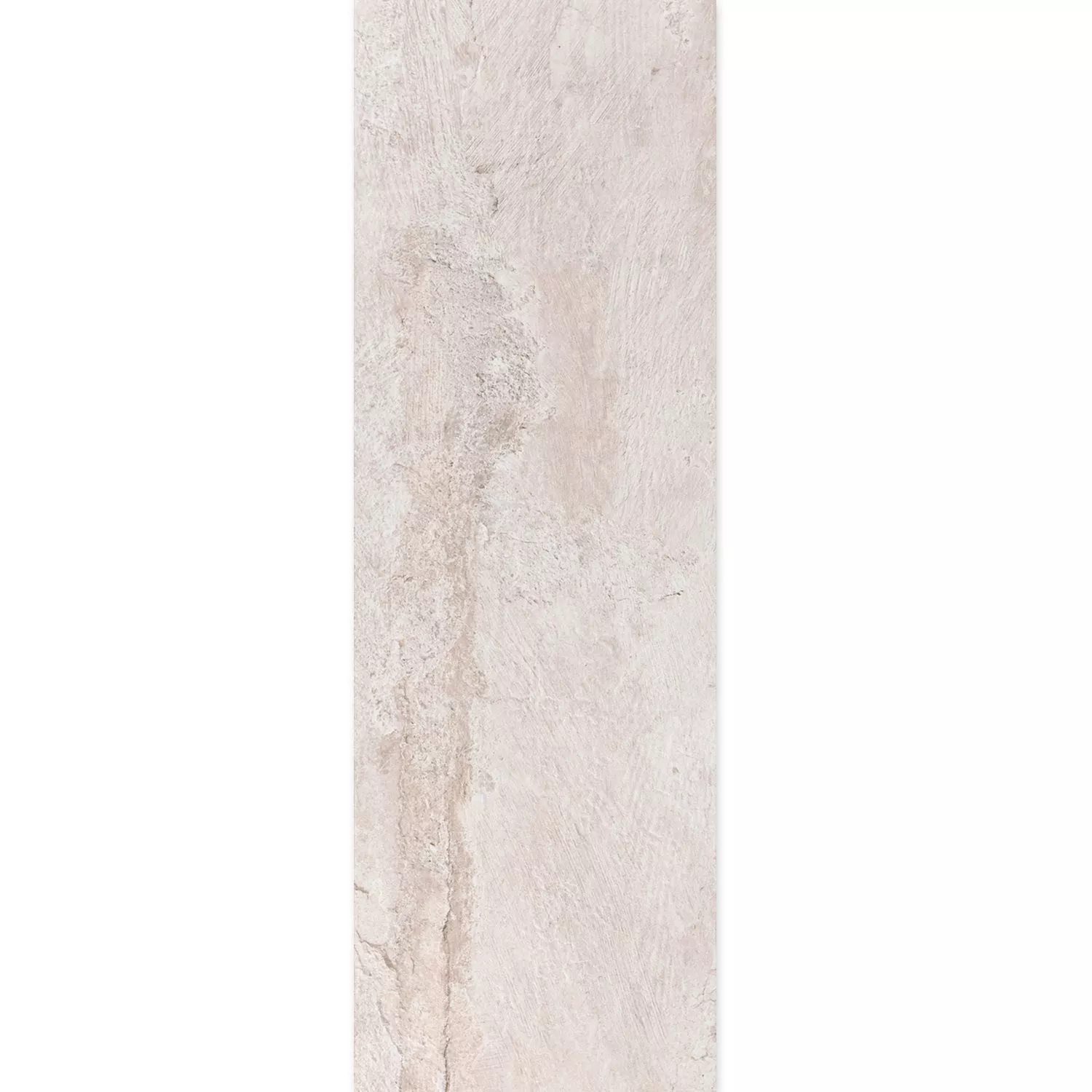 Muster Bodenfliese Steinoptik Polaris R10 Weiß 30x120cm