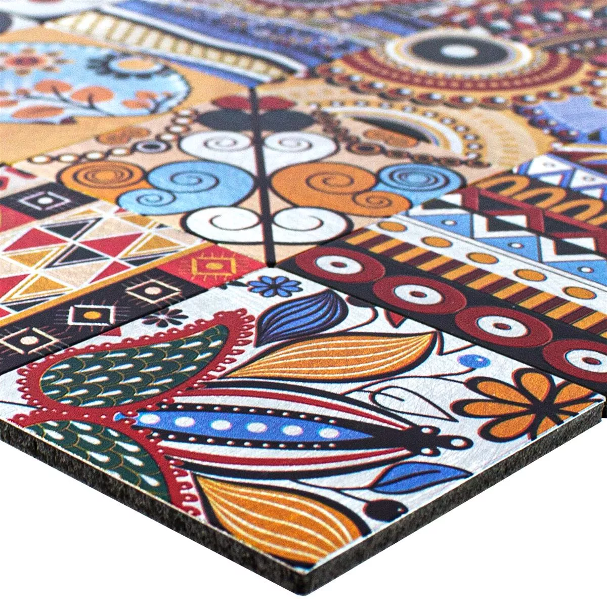 Metall Retro Mosaik Fliesen AyBatur Selbstklebend Bunt Metall Retro Mosaik Fliesen AyBatur Selbstklebend Bunt