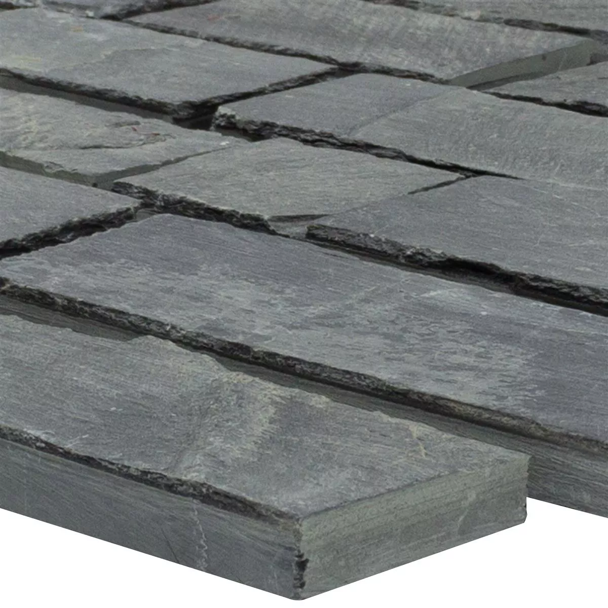 Schiefer Naturstein Mosaik Fliesen Timberbrook Anthrazit Schiefer Naturstein Mosaik Fliesen Timberbrook Anthrazit