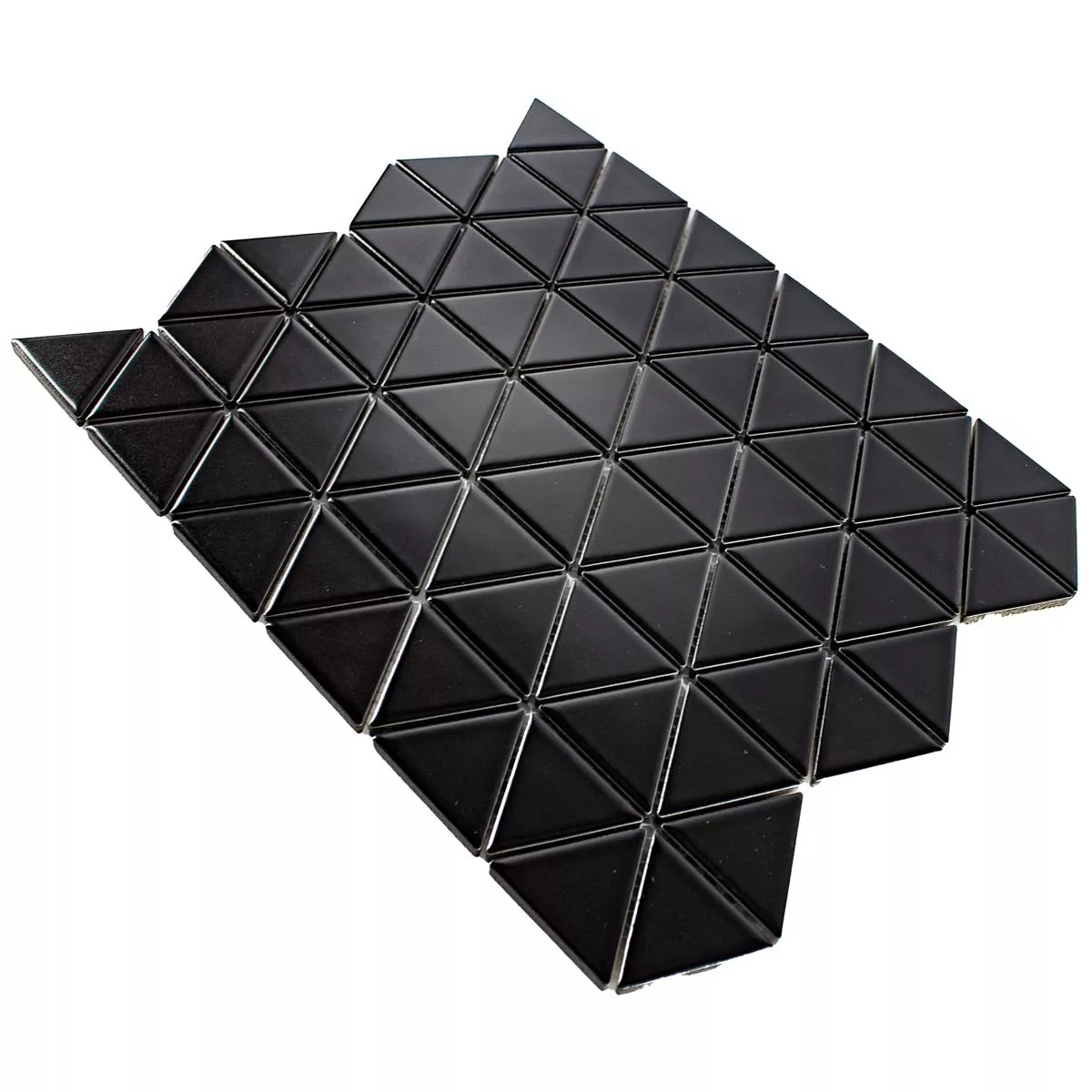 Céramique Mosaïque Carrelage Arvada Triangle Noir Mat