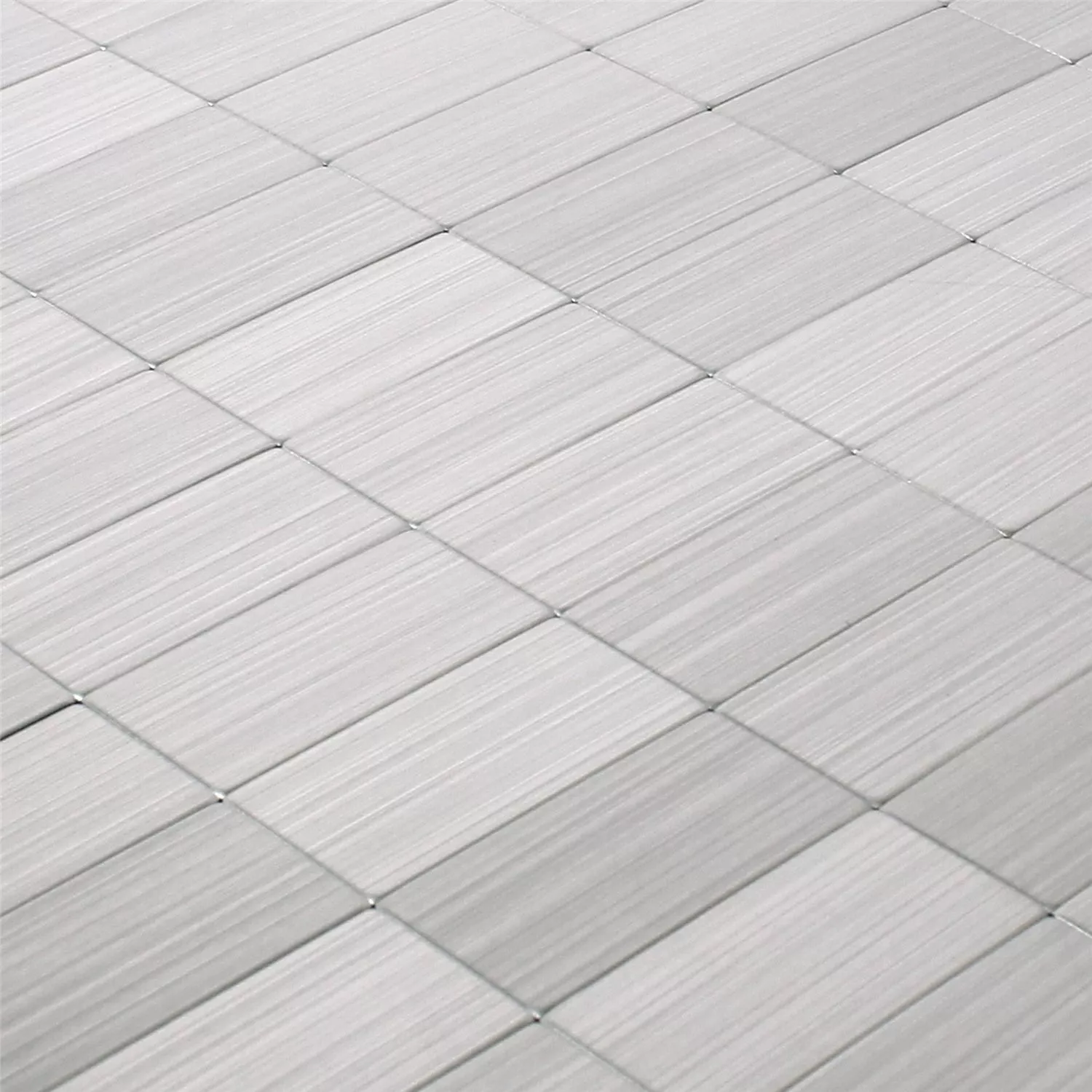 Échantillon Mosaïque Carrelage Métal Auto Adhésif Mikros Argent Rectangle