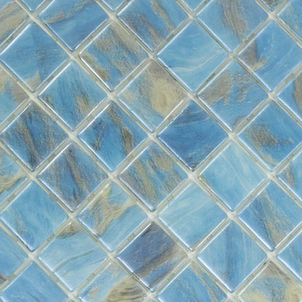 Vetro Piscina Mosaico Alassio Blu 25