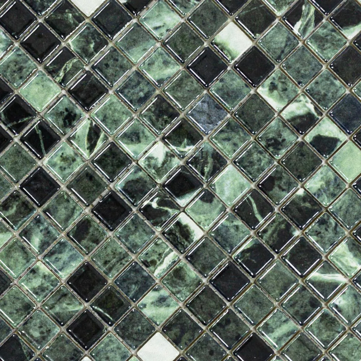 Céramique Mosaïque Carrelage Elysium Marbre Optique Vert 12