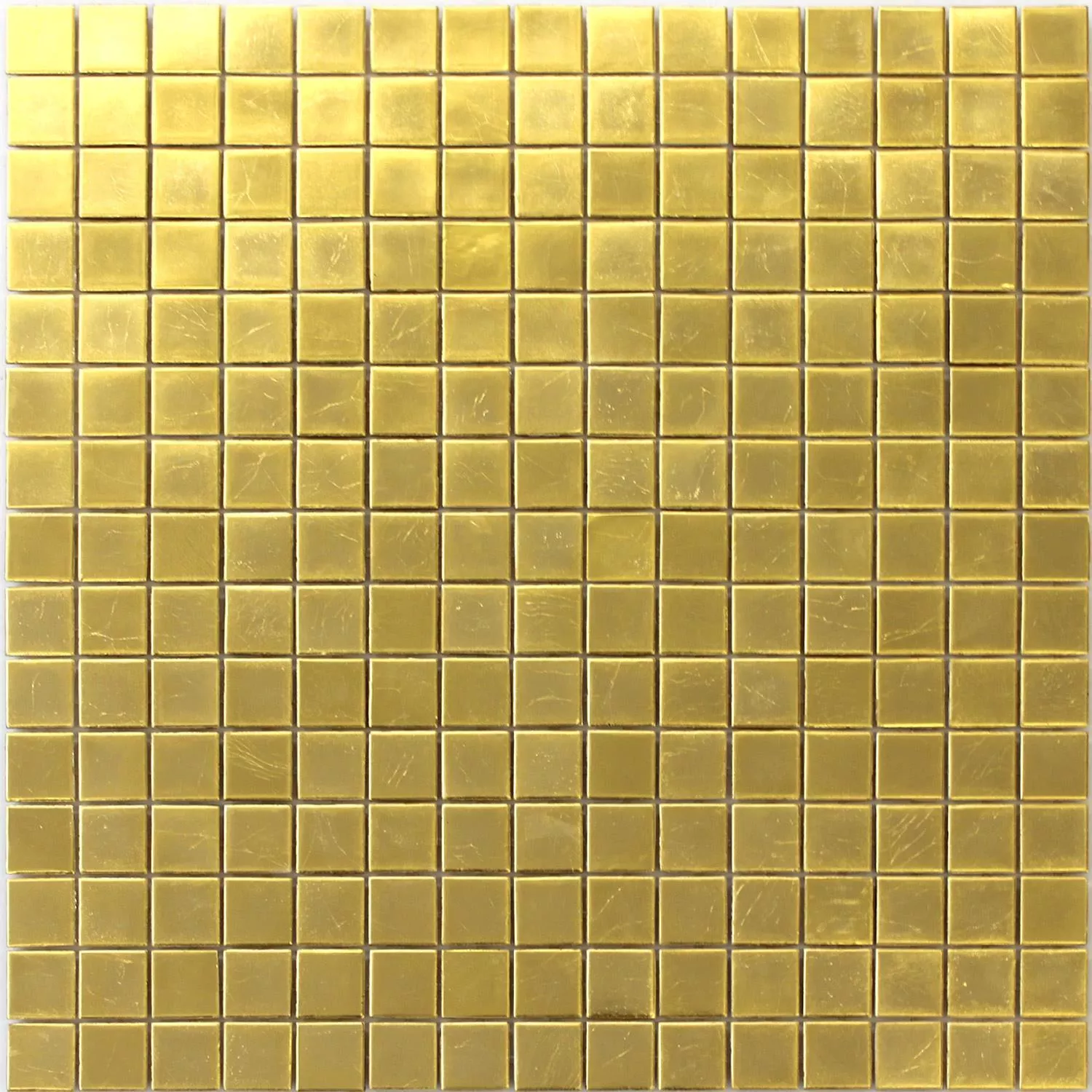 Mosaikfliesen Trend-Vi Glas Blatt Gold 24 Karat 1x1cm