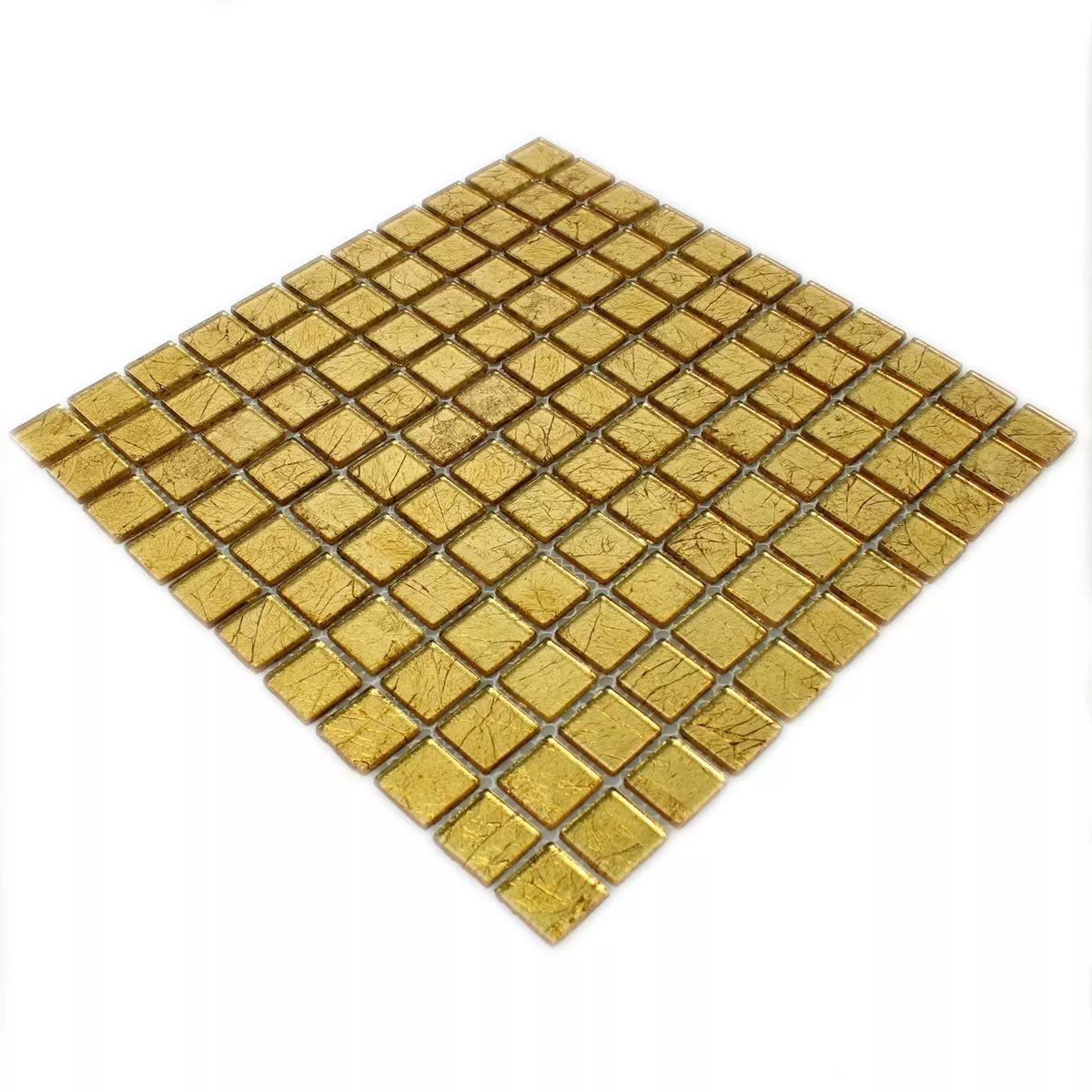 Glasmosaik Fliesen Crystal Gold Struktur