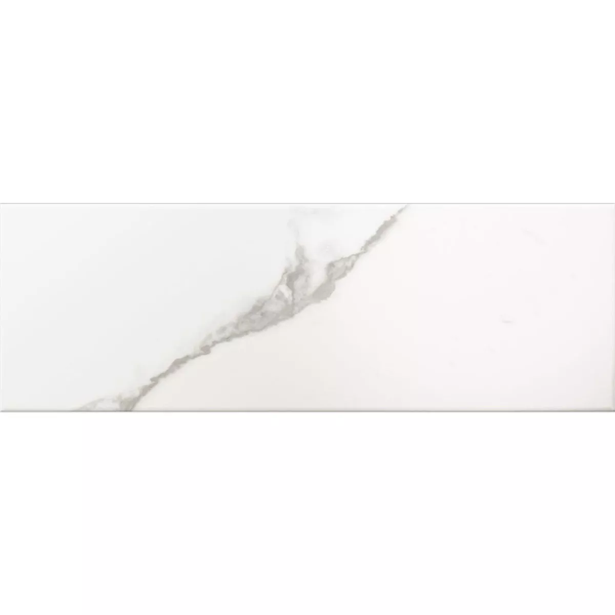 Metro Wandfliesen Girona Marmoroptik Weiß Matt 10x30cm Metro Wandfliesen Girona Marmoroptik Weiß Matt 10x30cm