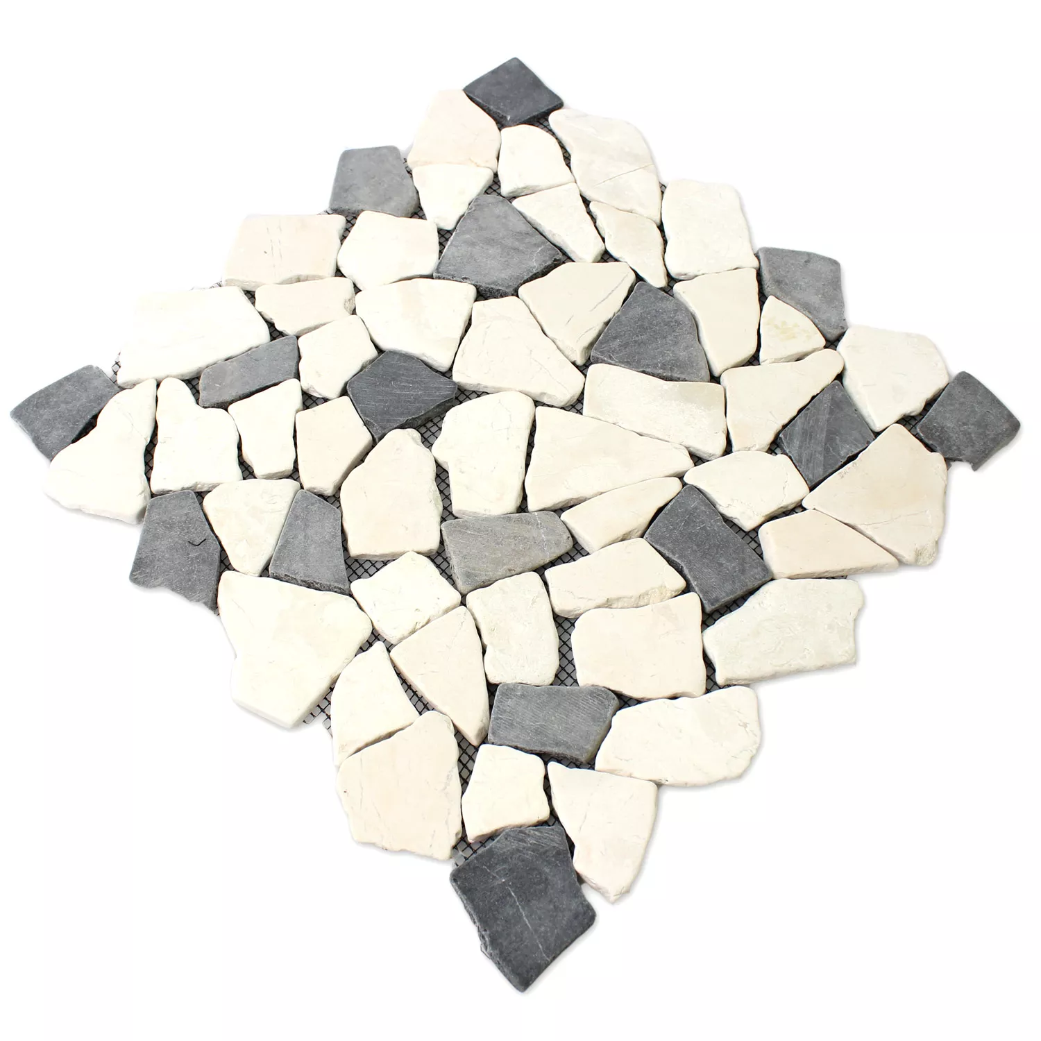 Mosaico Marmo Rotte Piastrelle Biancone Java