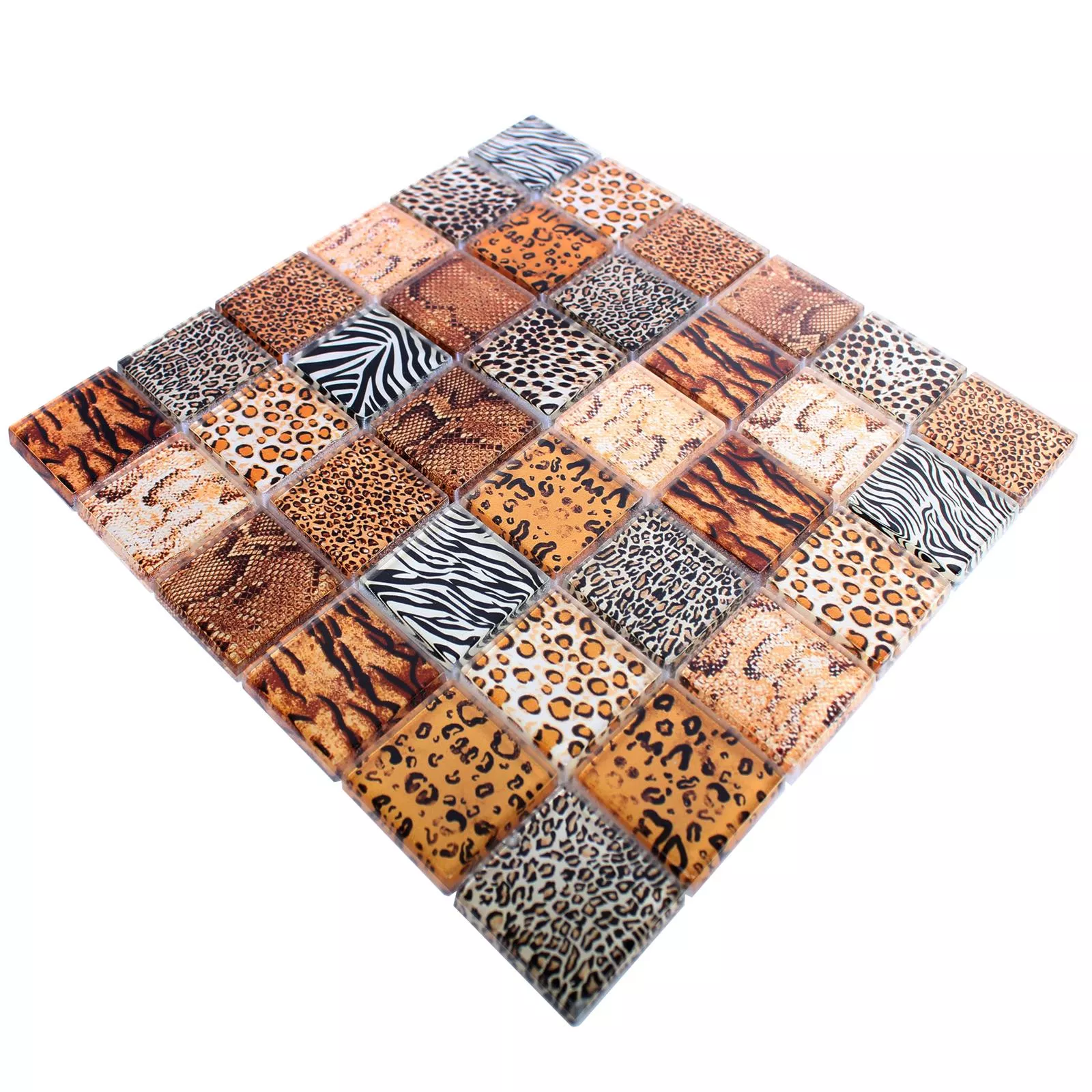 Mosaico Di Vetro Piastrelle Safari Beige