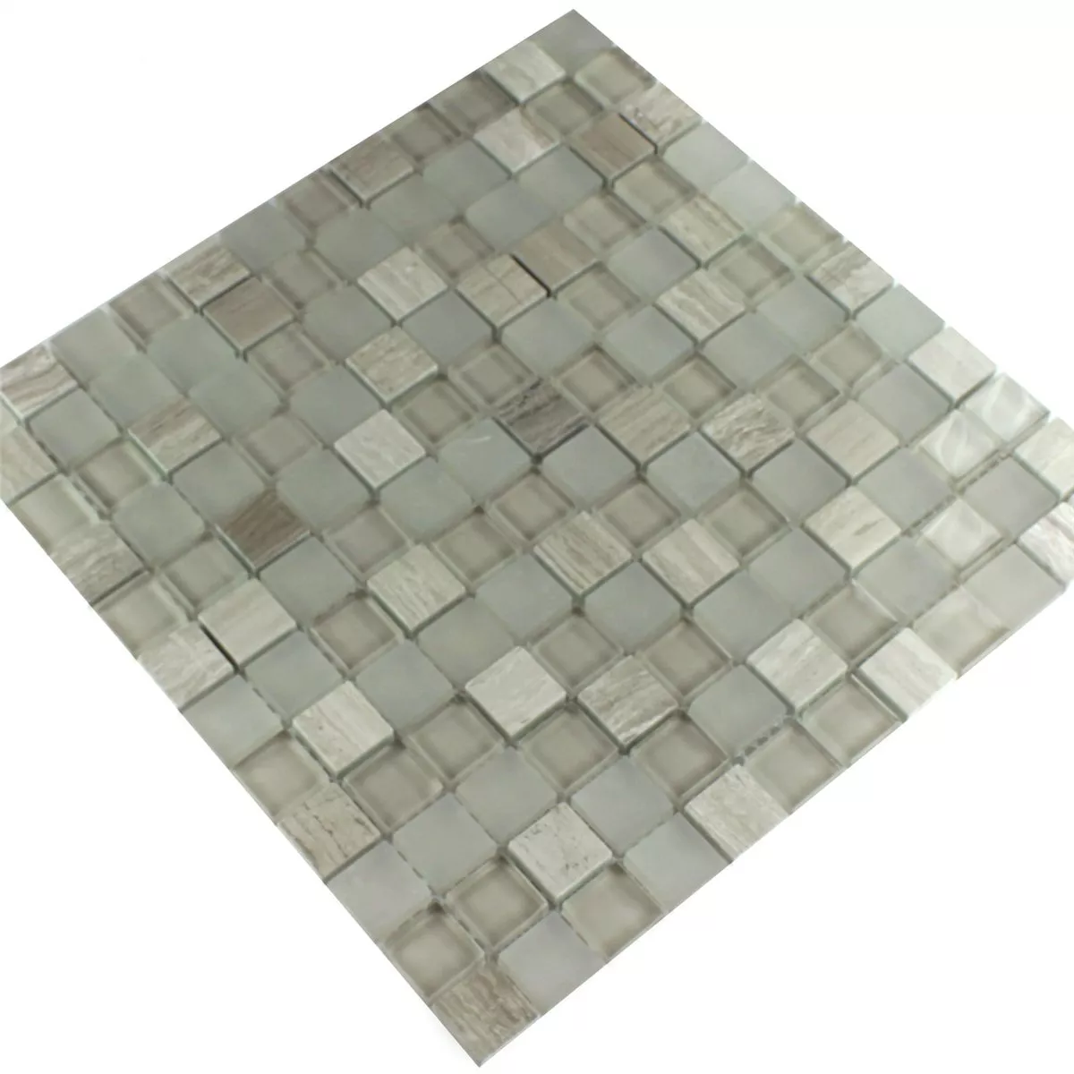 Mosaikfliesen Glas Marmor Burlywood 23x23x8mm