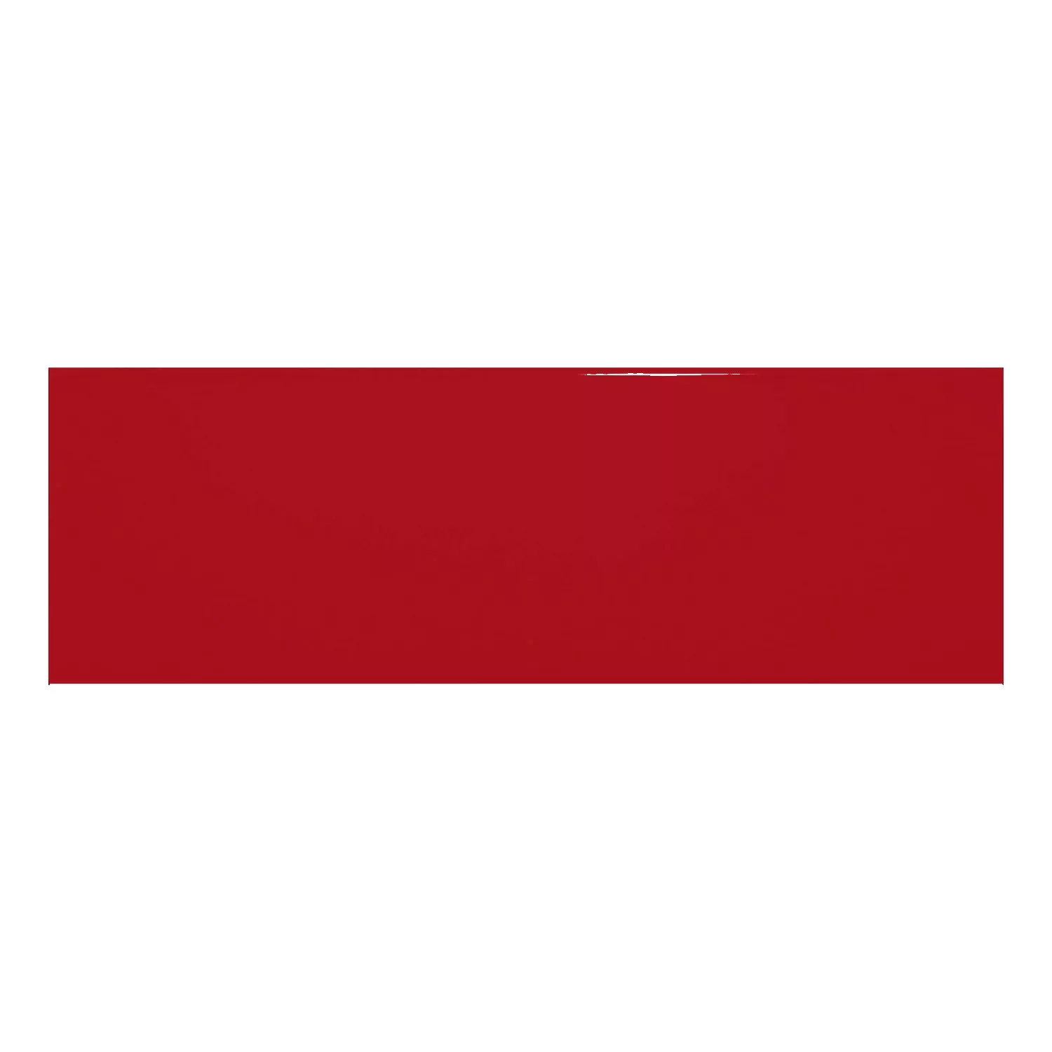 Carrelage métro Rouge Brillant 10x30 cm Sans Facette Candy Fuego