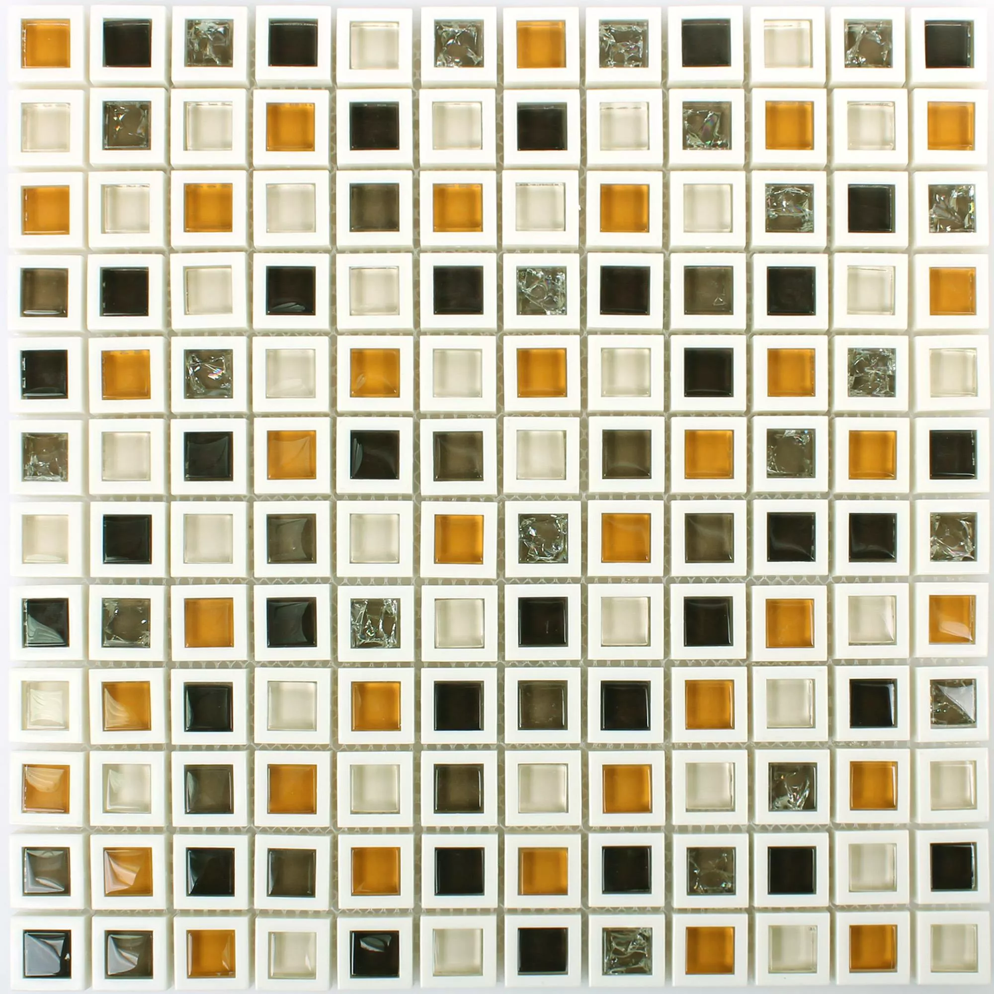 Muster von Glas Kunststoff Mosaik Anatolia Braun