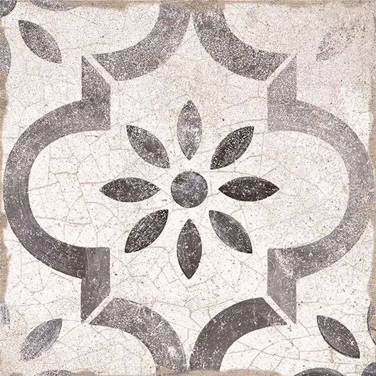 Gres Porcellanato Piastrelle Allora Decorative Grigio 22,5 x 22,5cm