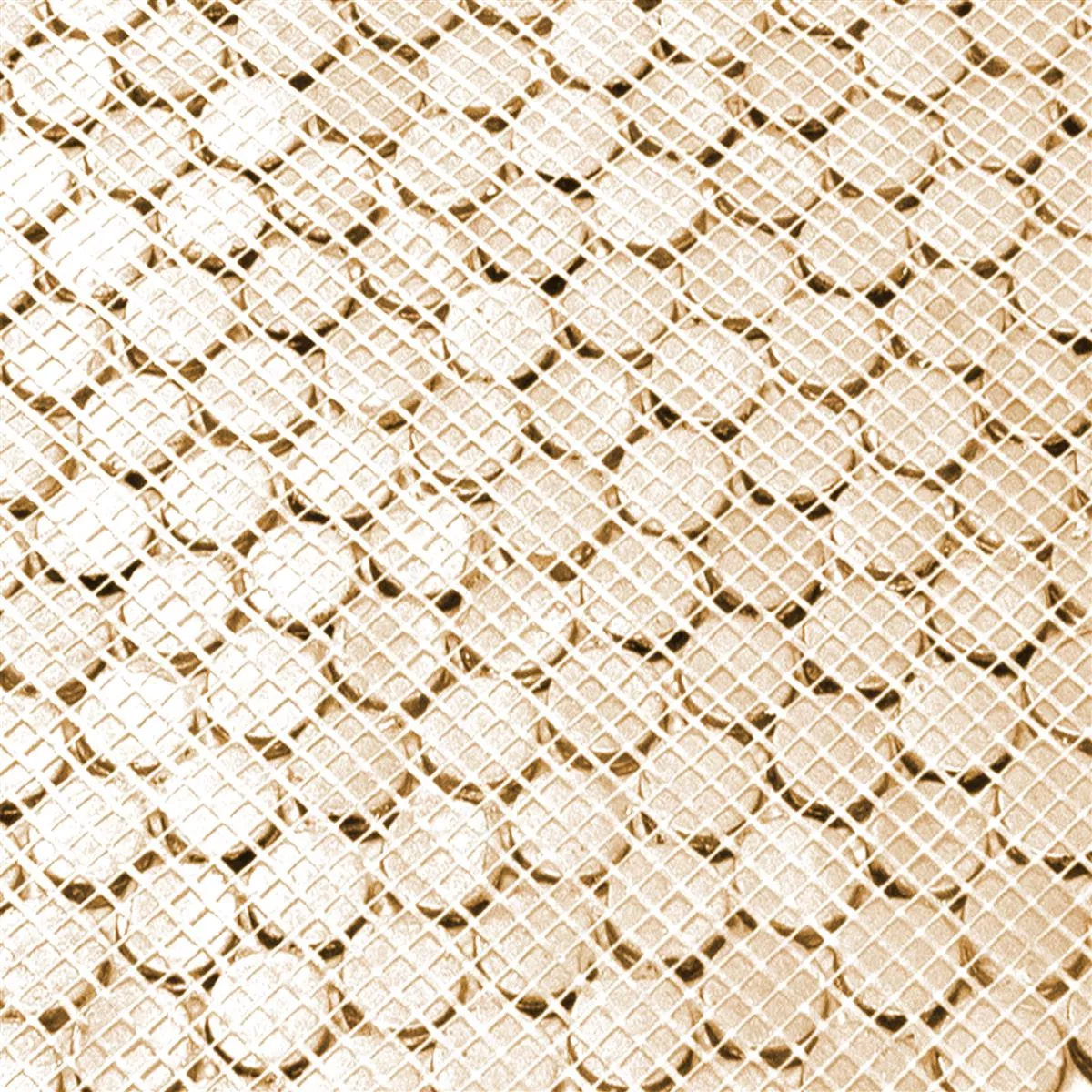 Metall Kupfer Mosaikfliesen Copperfield Knopf