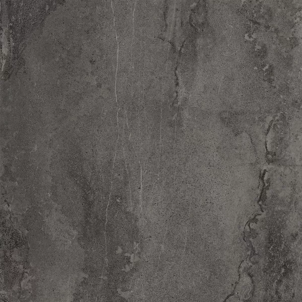 Échantillon Carrelage Sol Et Mur Detmold Pierre Naturelle Optique 60x60cm Anthracite