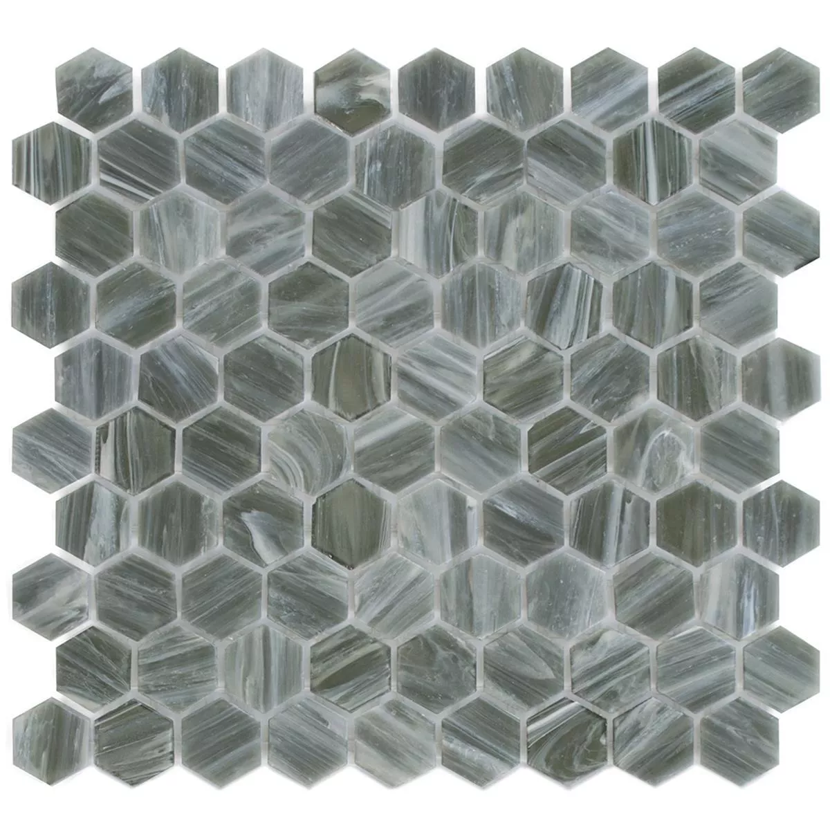 Glasmosaik Fliesen Trend-Vi Hexagonal 216 Grau