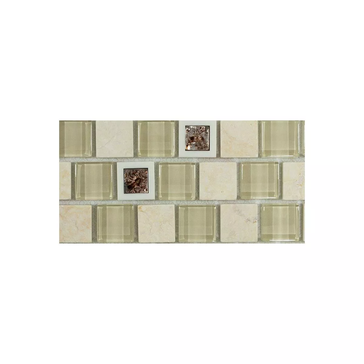 Échantillon Verre Plastique Natural Mosaïques Pierre Lunaquell Beige