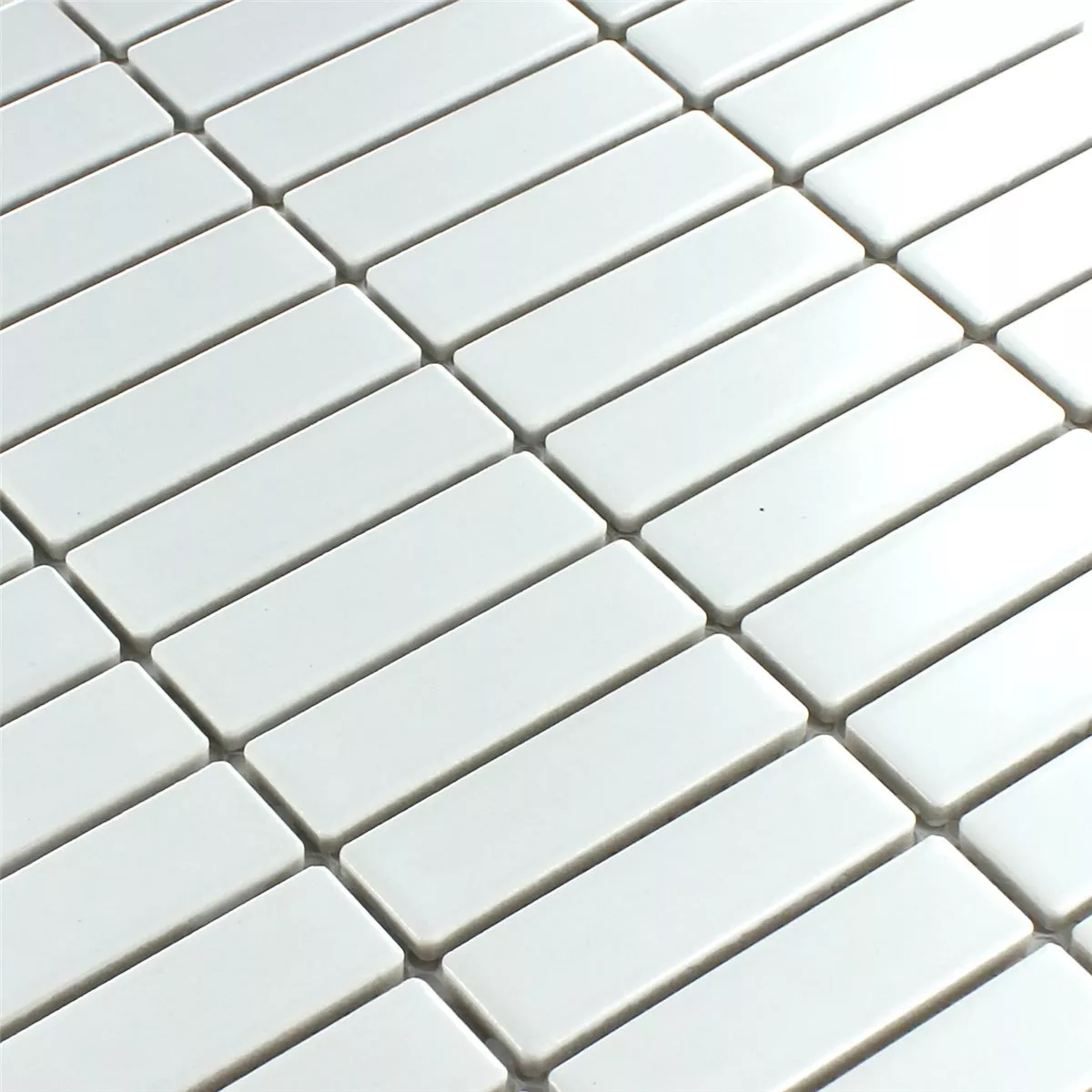 Mosaico Ceramica Bianco Maglia Opaco