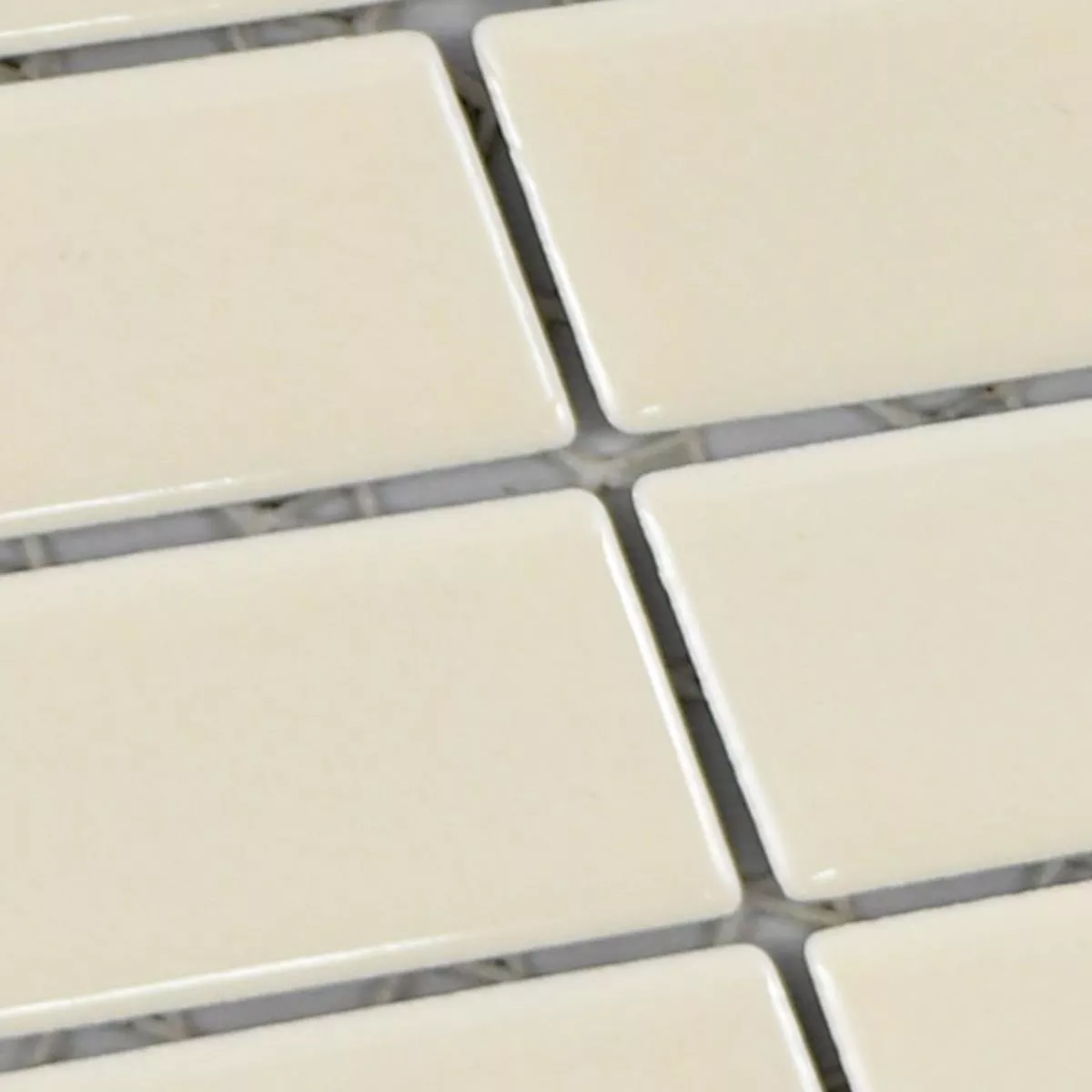 Campione Ceramica Mosaico Adrian Beige Opaco Rettangolo