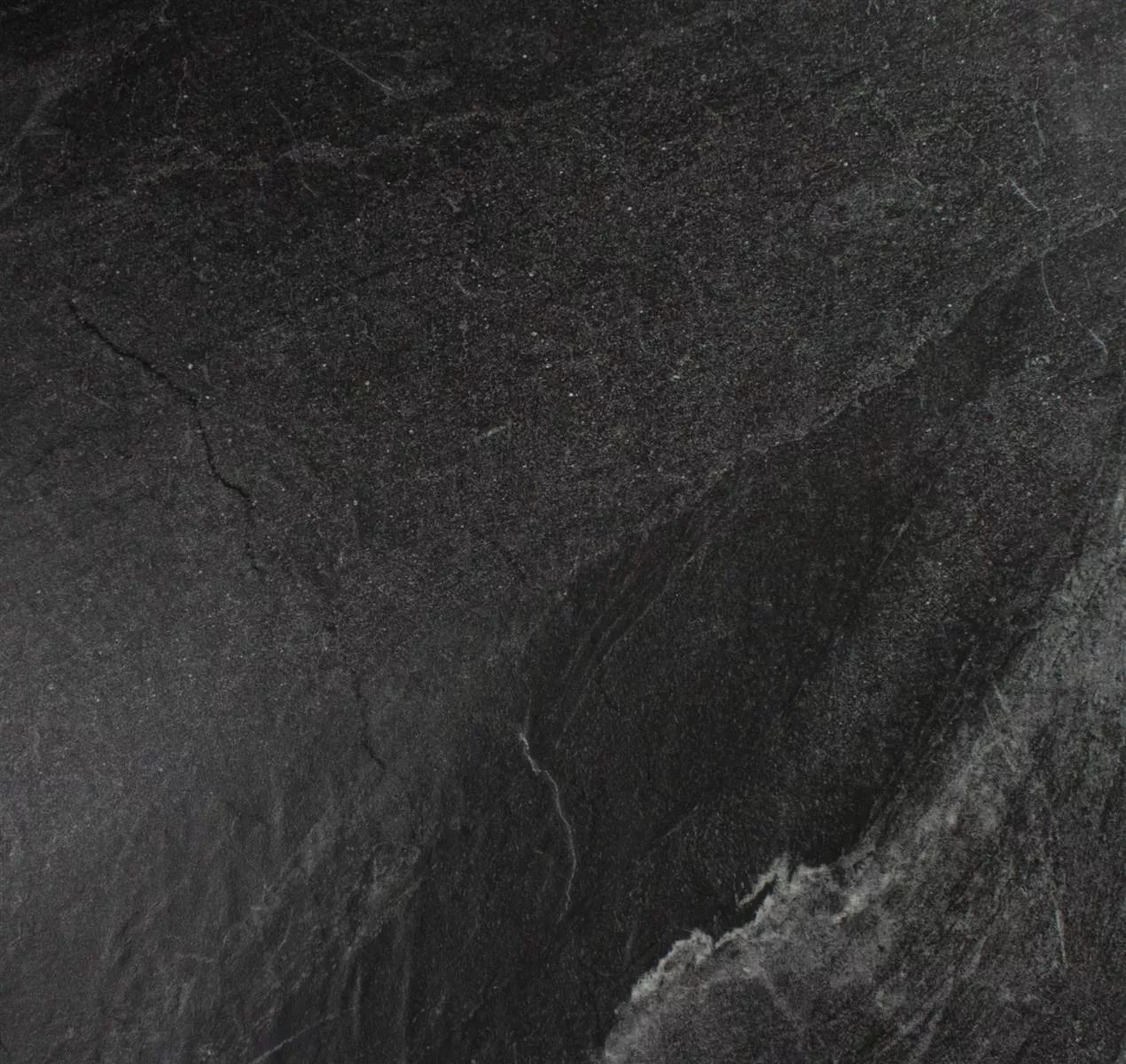 Bodenfliese Eldian Schwarz Schieferoptik 60x60cm