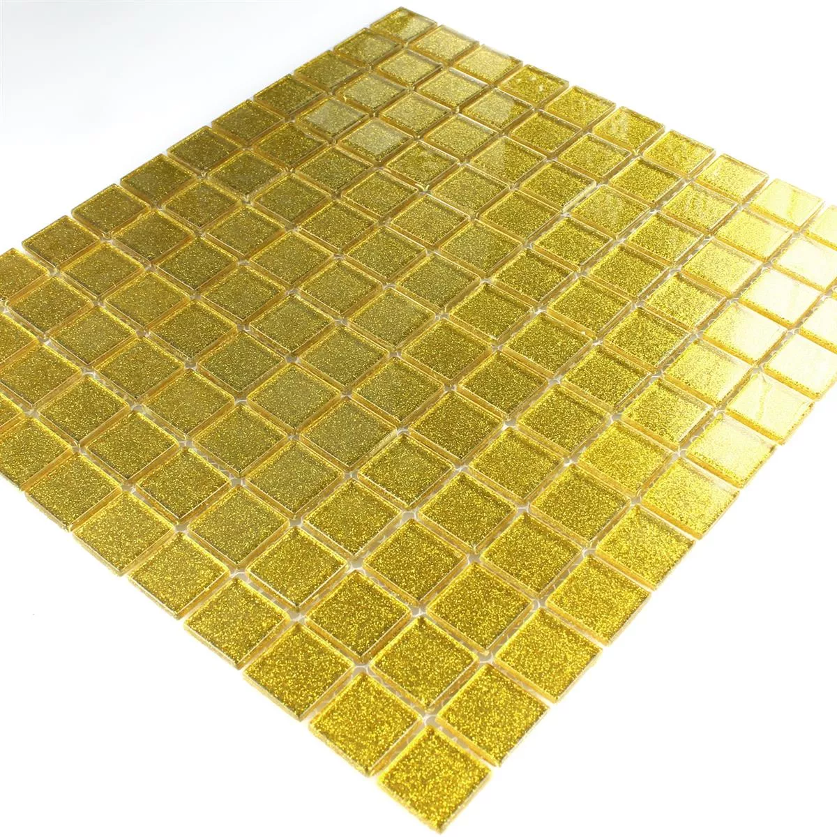 Glasmosaik Fliesen Wichita Gold Glitzer