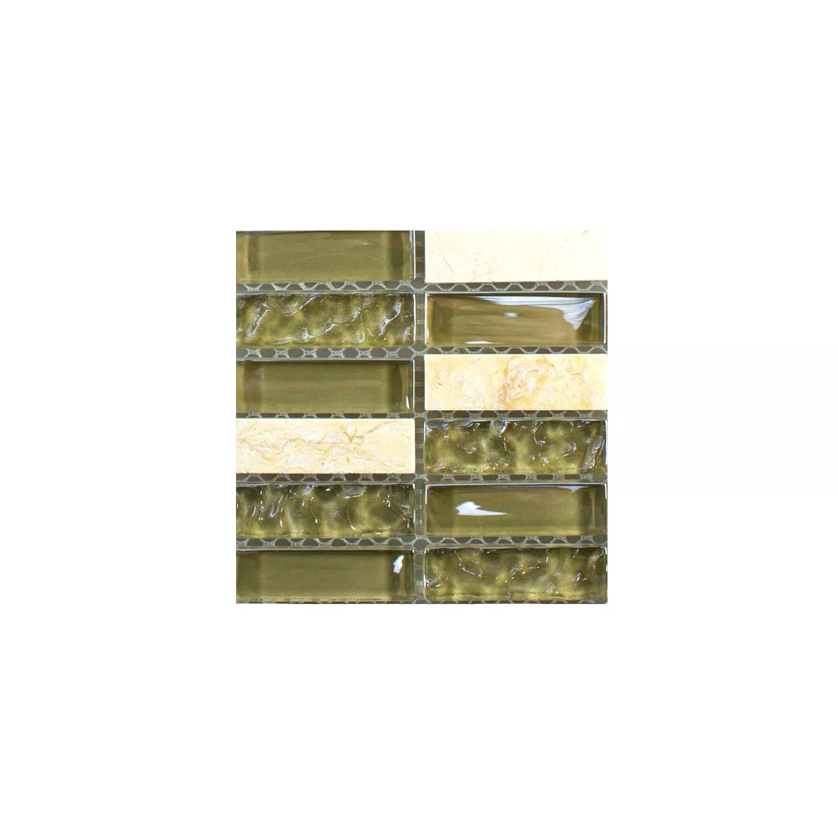 Échantillon Verre Pierre Naturelle Mosaïque Carrelage Mantra Beige