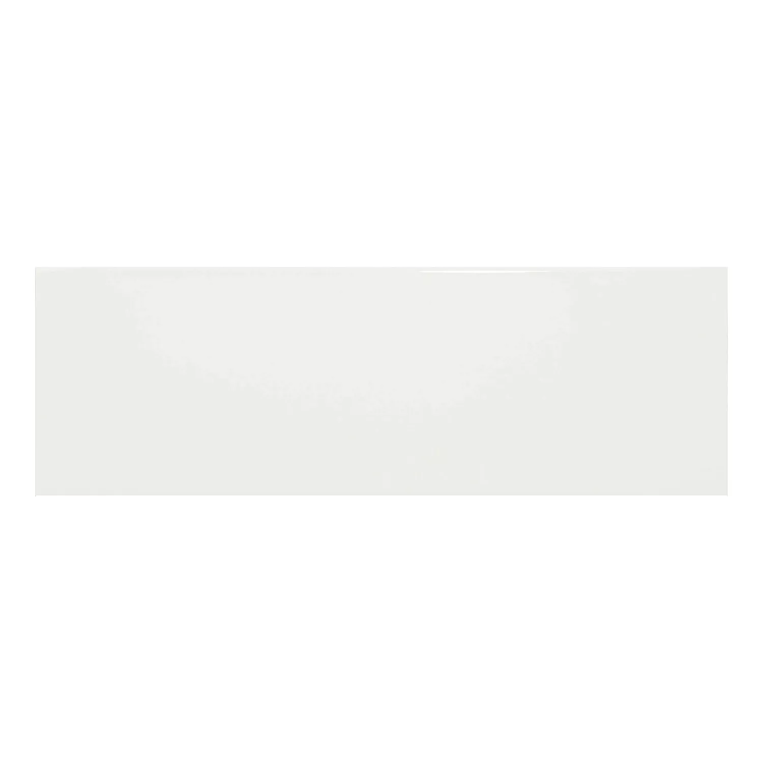 Metrofliese Weiß Glänzend 10x30 cm Ohne Facette Candy Blanco