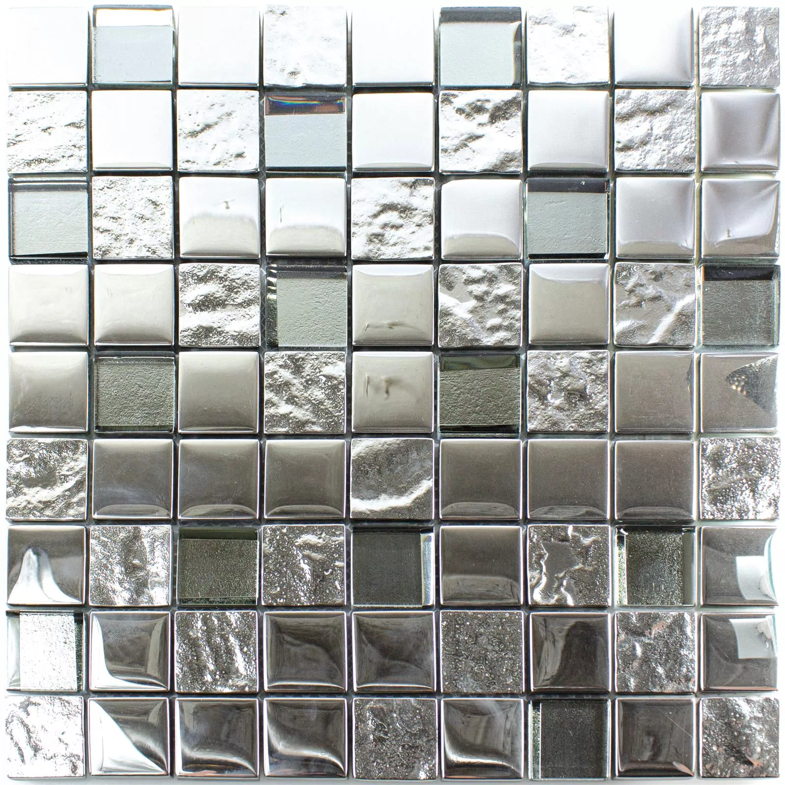 Mosaico Di Vetro Piastrelle Midland Argento