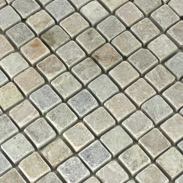 Mosaico Quarzite Pietra Naturale Beige Mix